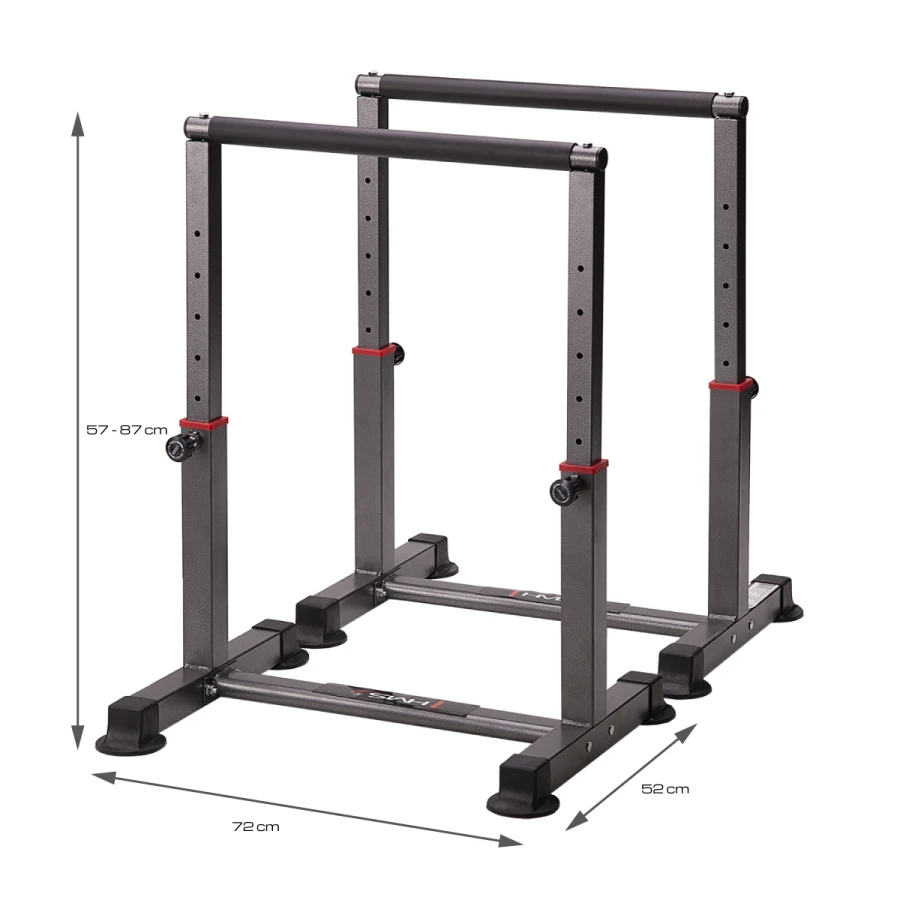 HMS Parallettes - Lot de 2 - Noir