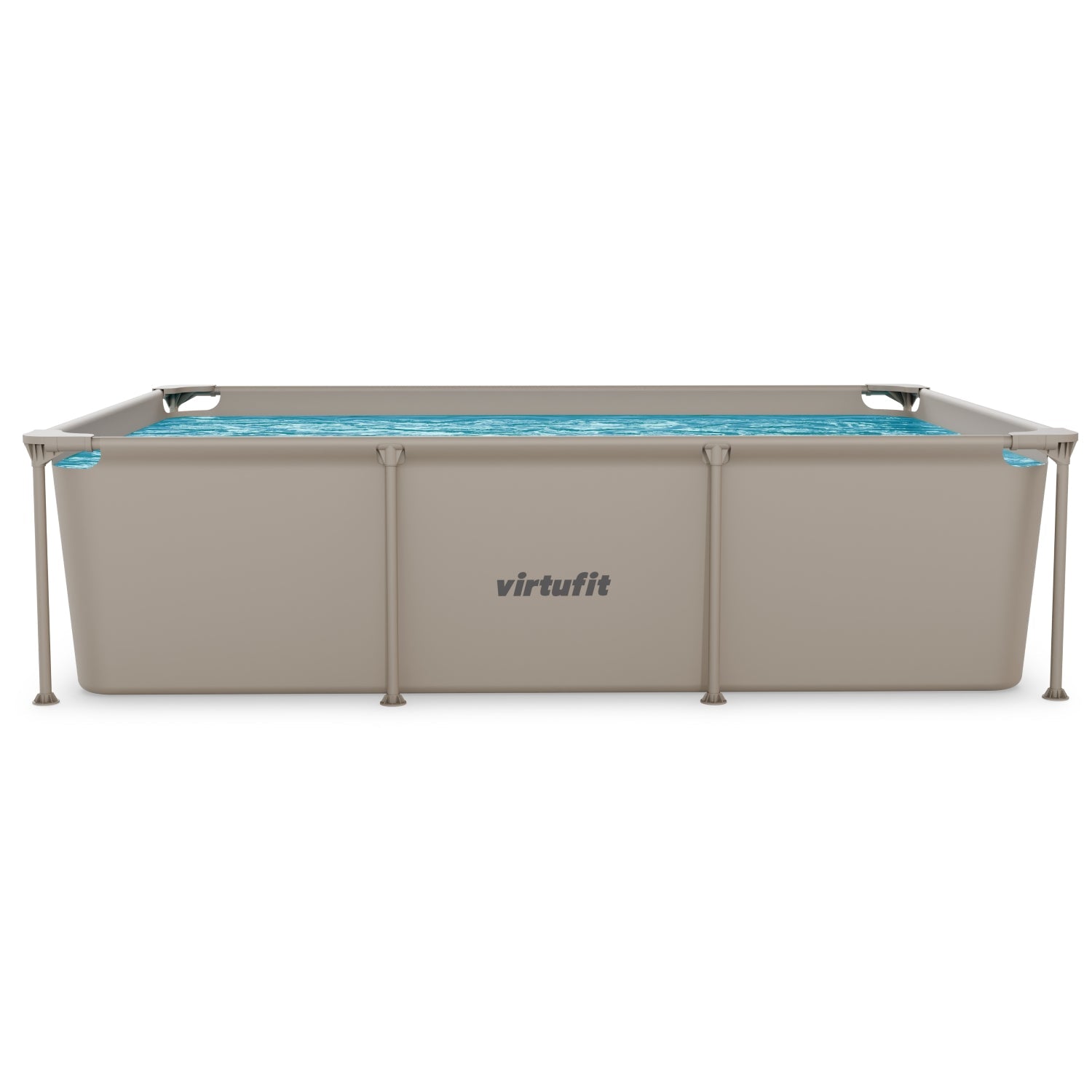 Piscine Rectangulaire VirtuFit - Beige - 260 x 180 x 66 cm - Tweedekans