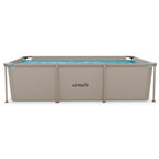 VirtuFit Rechthoekig Zwembad - 260 x 180 x 66 cm - Beige - Inclusief Filterpomp - Tweedekans