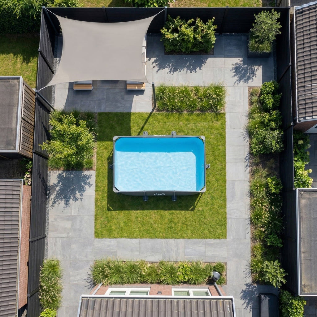 Piscine Rectangulaire VirtuFit - Anthracite - 300 x 210 x 66 cm - Tweedekans