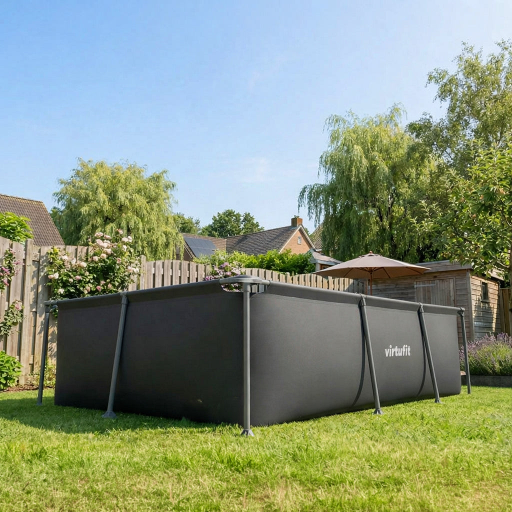 Piscine Rectangulaire VirtuFit - Anthracite - 260 x 180 x 66 cm - Tweedekans