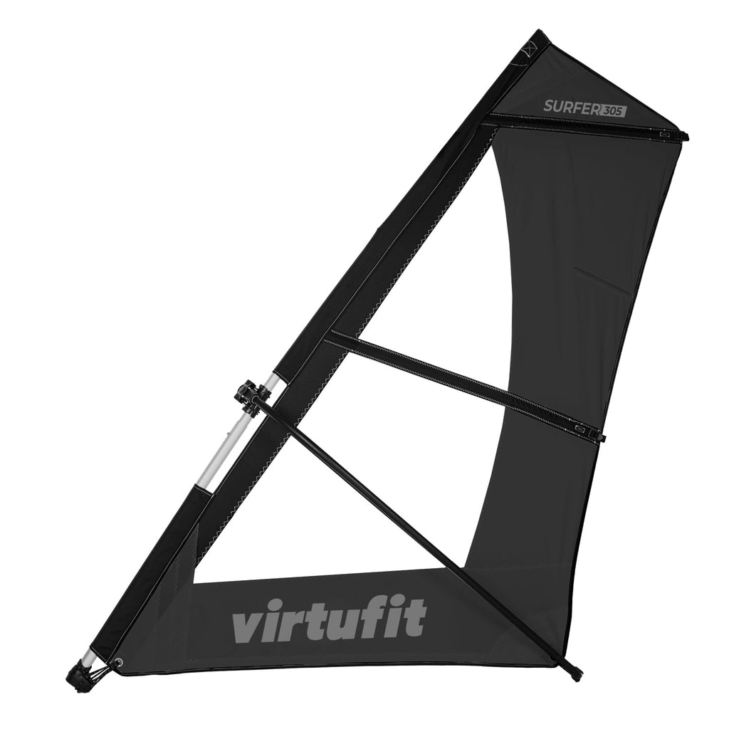 Virtufit Supboard Surfer 305 - Zwart - Inclusief Windzeil en accessoires - Tweedekans
