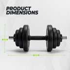 VirtuFit Ensemble Haltères réglables - Vinyle - 2 x 14 kg (28 kg)