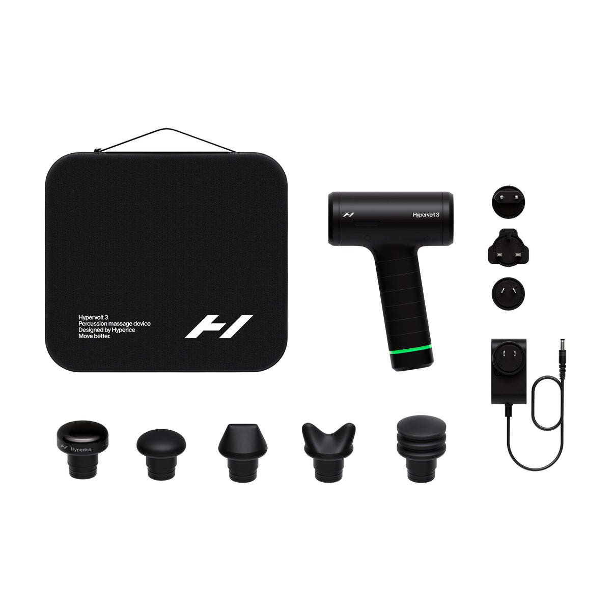 Hyperice Hypervolt 3 Pistolet de Massage - 5 Embouts