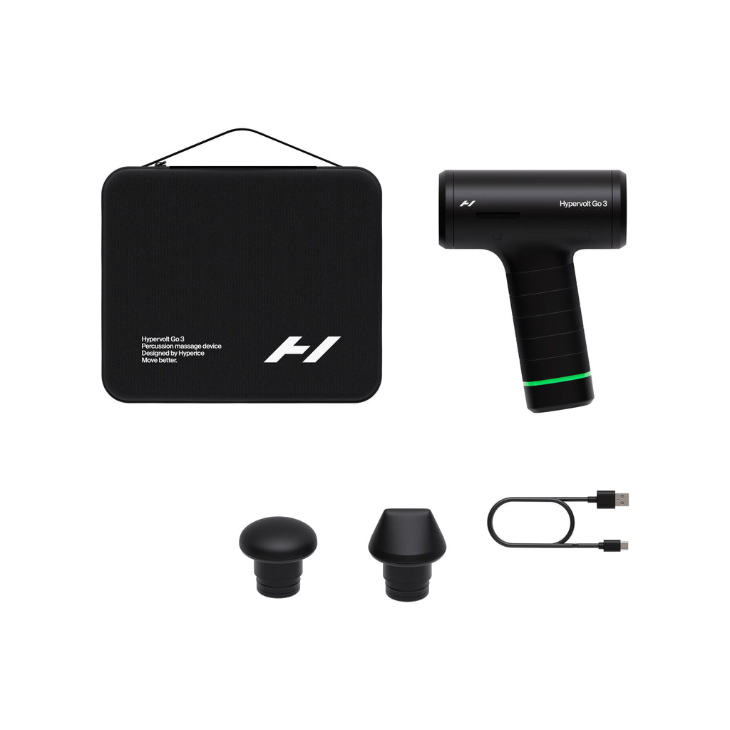 Hyperice Hypervolt Go 3 Pistolet de Massage - 2 Embouts