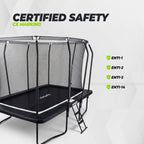 VirtuFit Trampoline Rectangulaire Premium avec Filet de Sécurité - Noir - 183 x 274 cm - Tweedekans