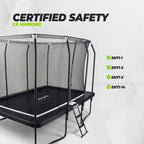 VirtuFit Trampoline Rectangulaire Premium avec Filet de Sécurité - Noir - 244 x 366 cm - Tweedekans