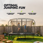 VirtuFit Trampoline Rectangulaire Premium avec Filet de Sécurité - Noir - 213 x 305 cm - Tweedekans