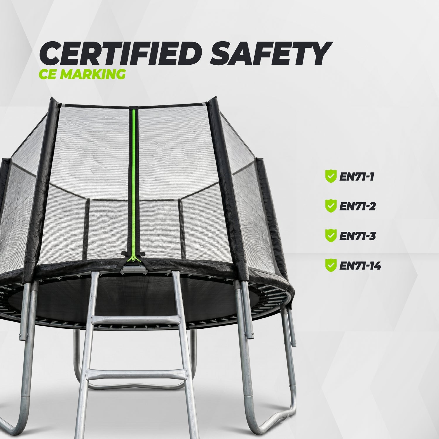 Trampoline VirtuFit avec filet de sécurité - Noir - 183 cm - Tweedekans