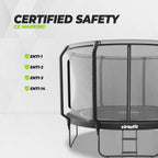 Trampoline VirtuFit Premium avec filet de sécurité - Noir - 366 cm - Tweedekans