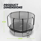 Trampoline VirtuFit Premium avec filet de sécurité - Noir - 366 cm - Tweedekans