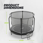 Trampoline VirtuFit Premium avec filet de sécurité - Noir - 305 cm - Tweedekans