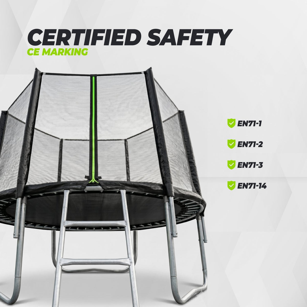 Trampoline VirtuFit avec filet de sécurité - Noir - 305 cm - Tweedekans
