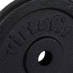 VirtuFit Gietijzeren Halterschijf - Halter gewicht - 30 mm - 5 kg - Zwart