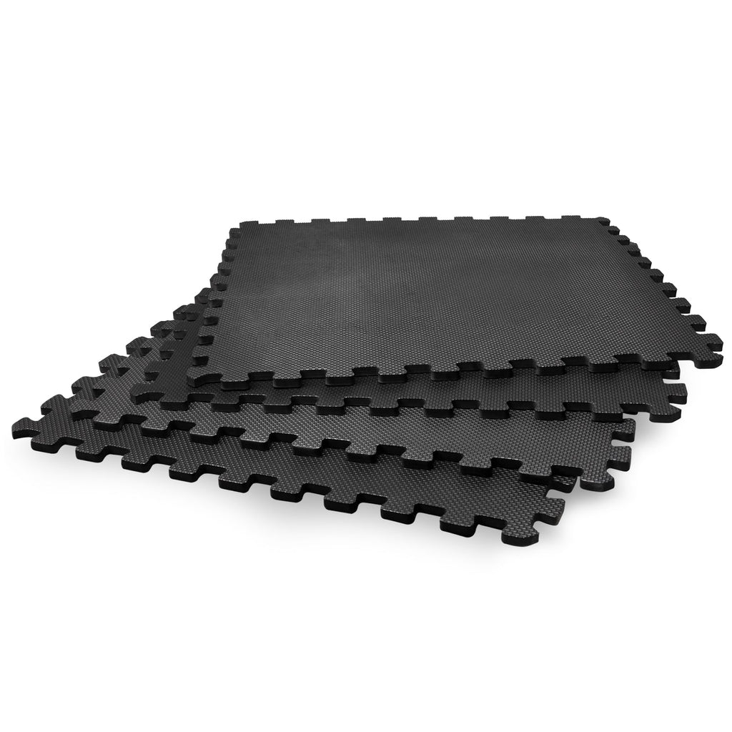 Tapis Puzzle Fitness VirtuFit – Tapis de Sol 4 Pièces – 120×120 cm – Noir - Tweedekans