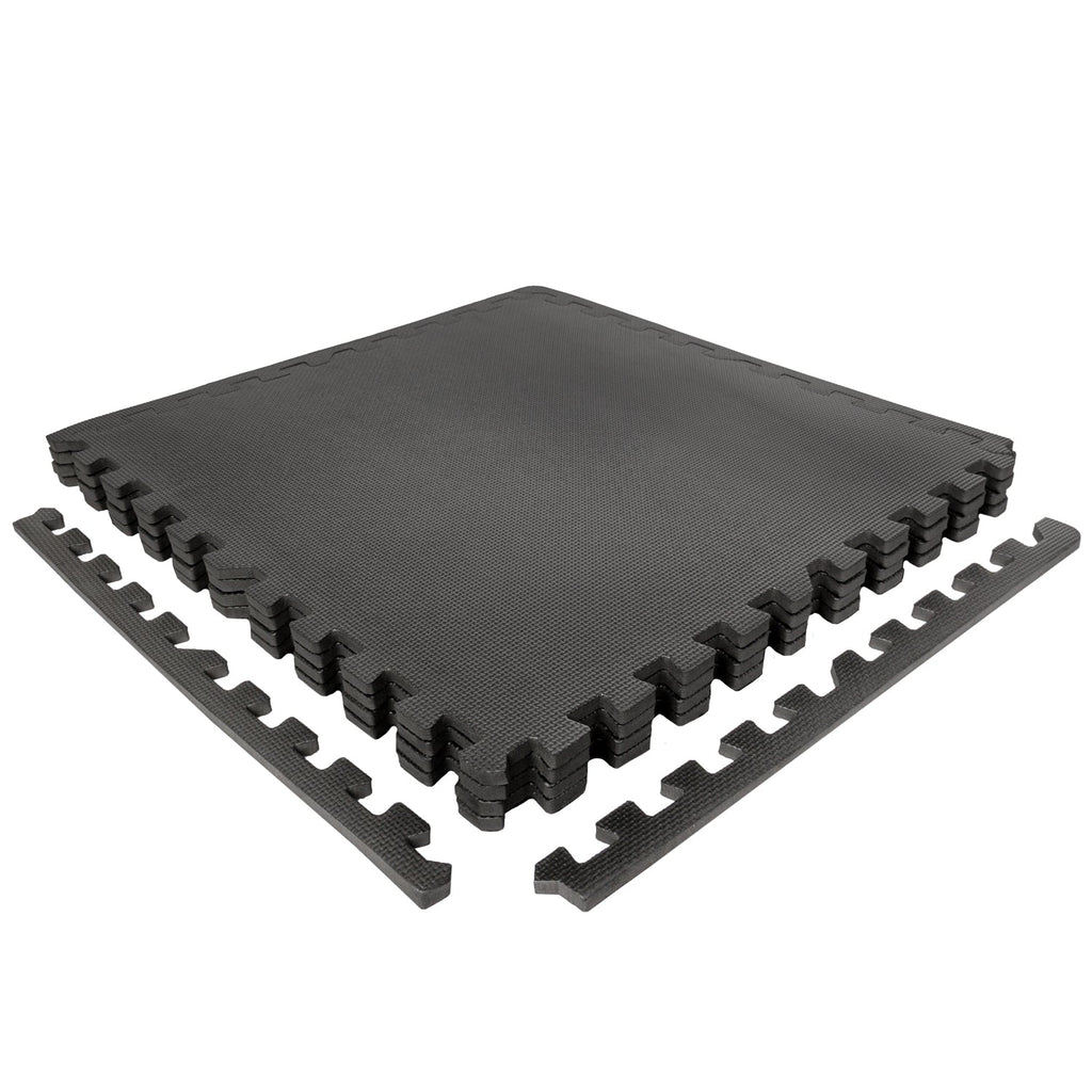 Tapis Puzzle Fitness VirtuFit – Tapis de Sol 4 Pièces – 120×120 cm – Noir - Tweedekans