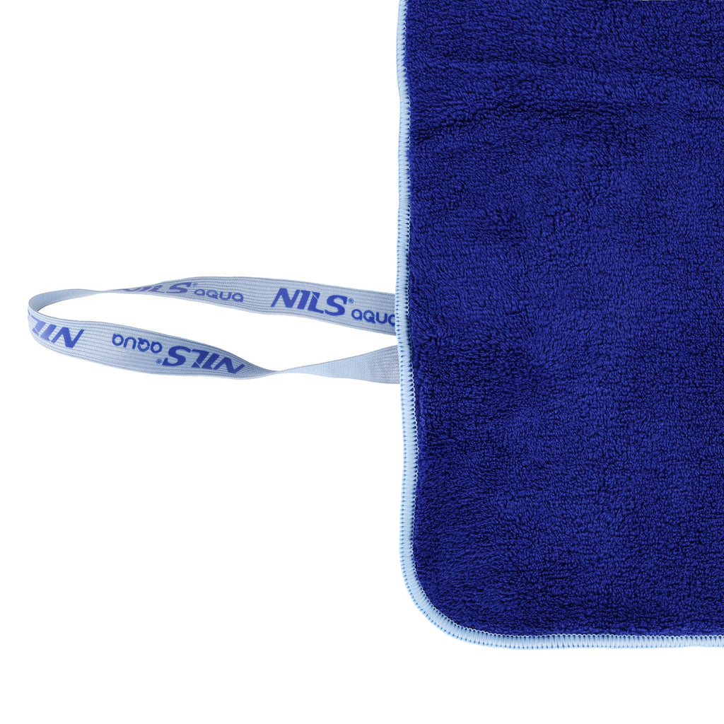 NILS Aqua Microvezel Badstof Handdoek - Donkerblauw - 160 x 80 cm