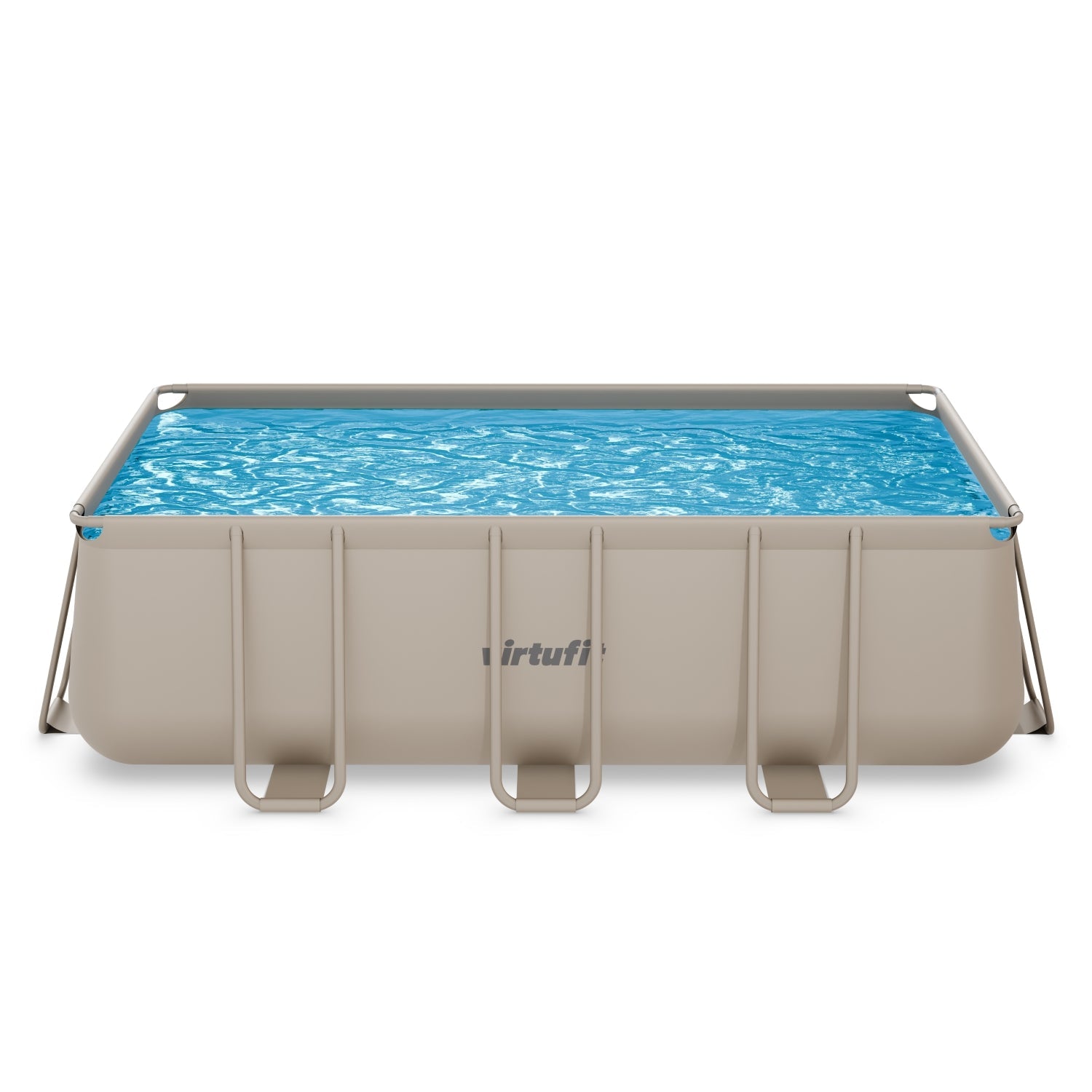 Piscine Rectangulaire VirtuFit 400 x 200 x 122 cm - Beige - Avec Pompe Filtrante