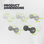 VirtuFit Vinyl Dumbbell Set Pro - 2 x 2 kg - Tweedekans
