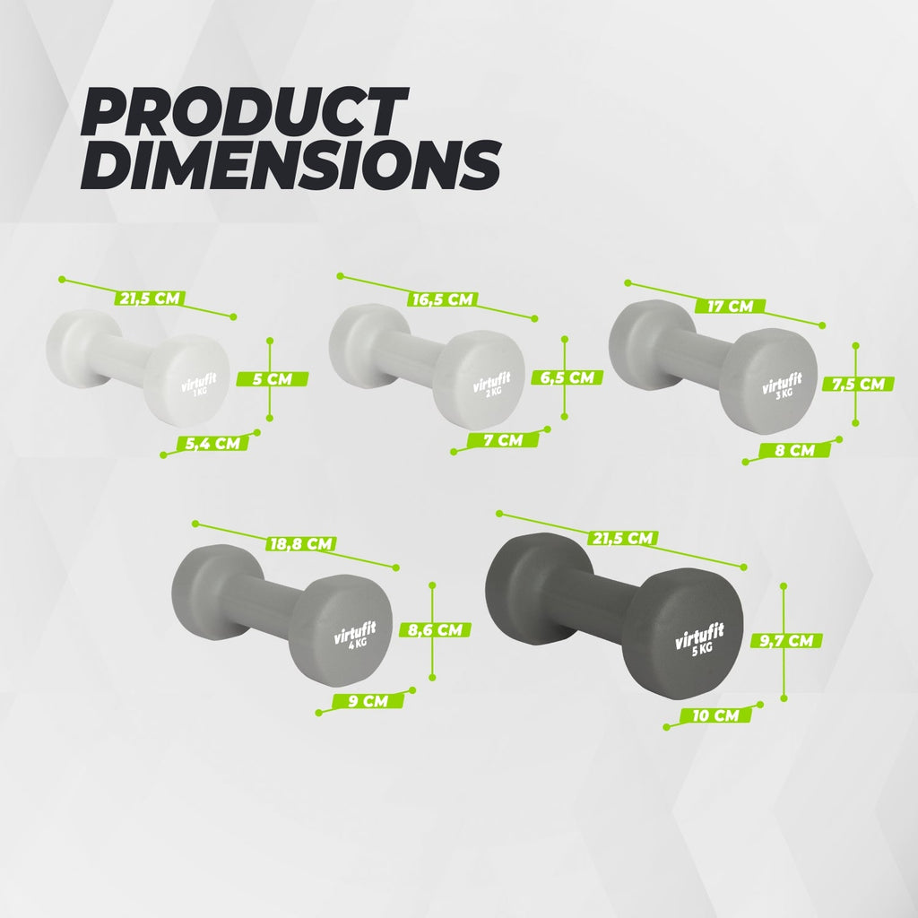 VirtuFit Vinyl Dumbbell Pro - 3 kg - Tweedekans