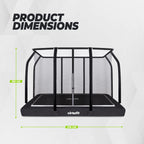 VirtuFit Trampoline creusé Premium avec Filet de Sécurité - Noir - 183 x 274 cm - Tweedekans