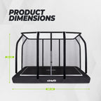 VirtuFit Premium Inground Trampoline avec Filet de Sécurité - Noir - 213 x 305 cm - Tweedekans