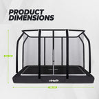 VirtuFit Premium Inground Trampoline avec Filet de Sécurité - Noir - 244 x 366 cm - Tweedekans