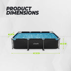 Piscine Rectangulaire VirtuFit - Anthracite - 300 x 210 x 66 cm - Tweedekans