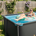 Piscine Rectangulaire VirtuFit - Anthracite - 260 x 180 x 66 cm - Tweedekans