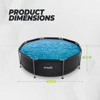 Piscine Ronde VirtuFit - Ø244 x 76 cm - Anthracite - Tweedekans