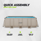 Piscine Rectangulaire VirtuFit 400 x 200 x 122 cm - Beige - Avec Pompe Filtrante
