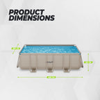 Piscine Rectangulaire VirtuFit 400 x 200 x 122 cm - Beige - Avec Pompe Filtrante