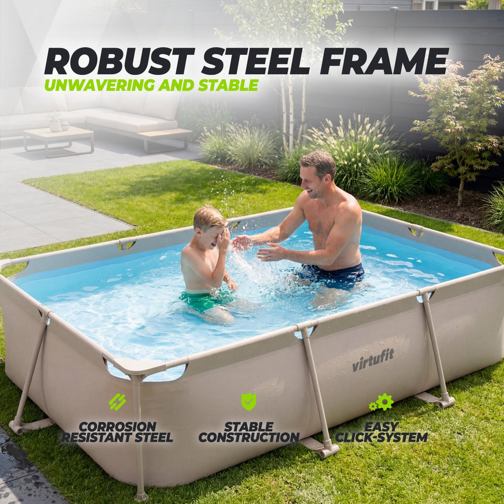Piscine Rectangulaire VirtuFit - Beige - 300 x 210 x 66 cm