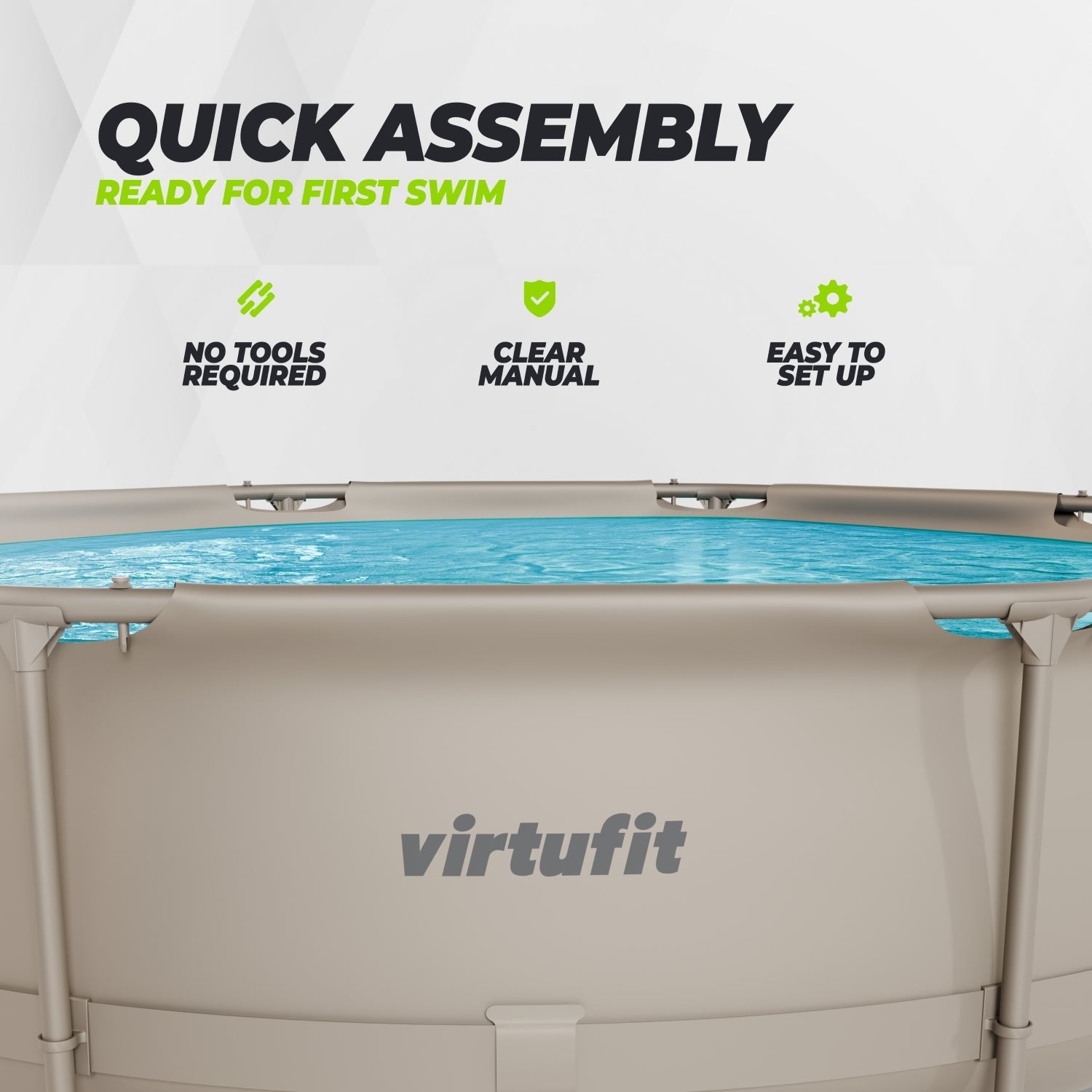 Piscine Ronde VirtuFit - Ø305 x 76 cm - Beige
