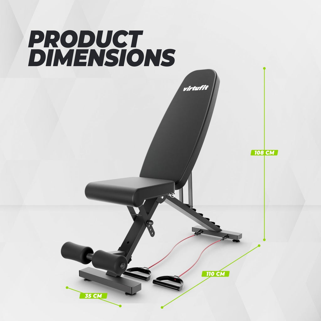 VirtuFit Banc de fitness pliable et réglable FB100 - Tweedekans