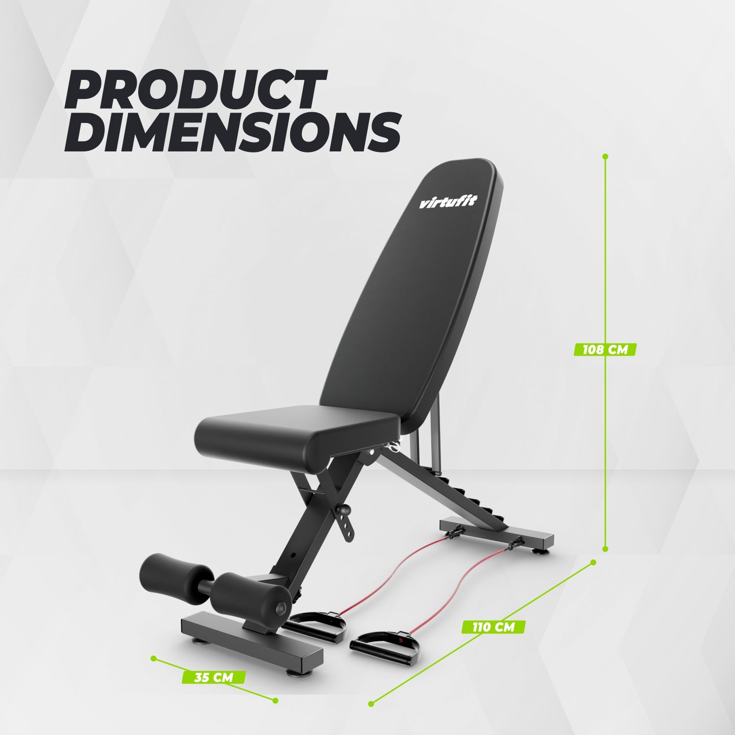 VirtuFit Banc de fitness pliable et réglable FB100 - Tweedekans