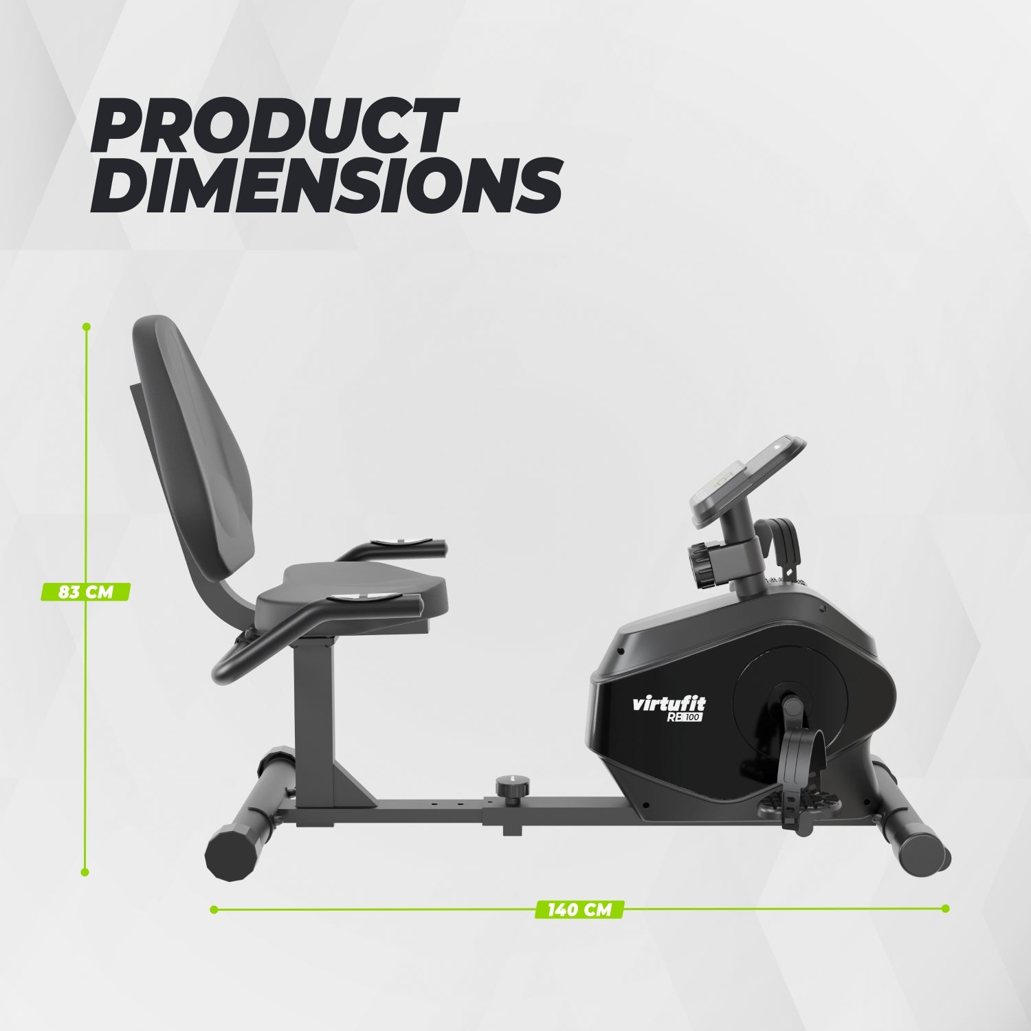 VirtuFit RB100 Vélo semi-allongé (recumbent) – modèle 2026 (RB 1.0)