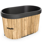 VirtuFit IJsbad Ovaal - Wood Look - 500 Liter - Inclusief accessoires - Tweedekans