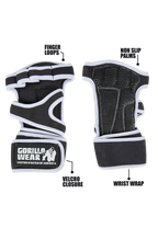 Gorilla Wear Yuma Weight Lifting Workout Gloves - Noir/Blanc