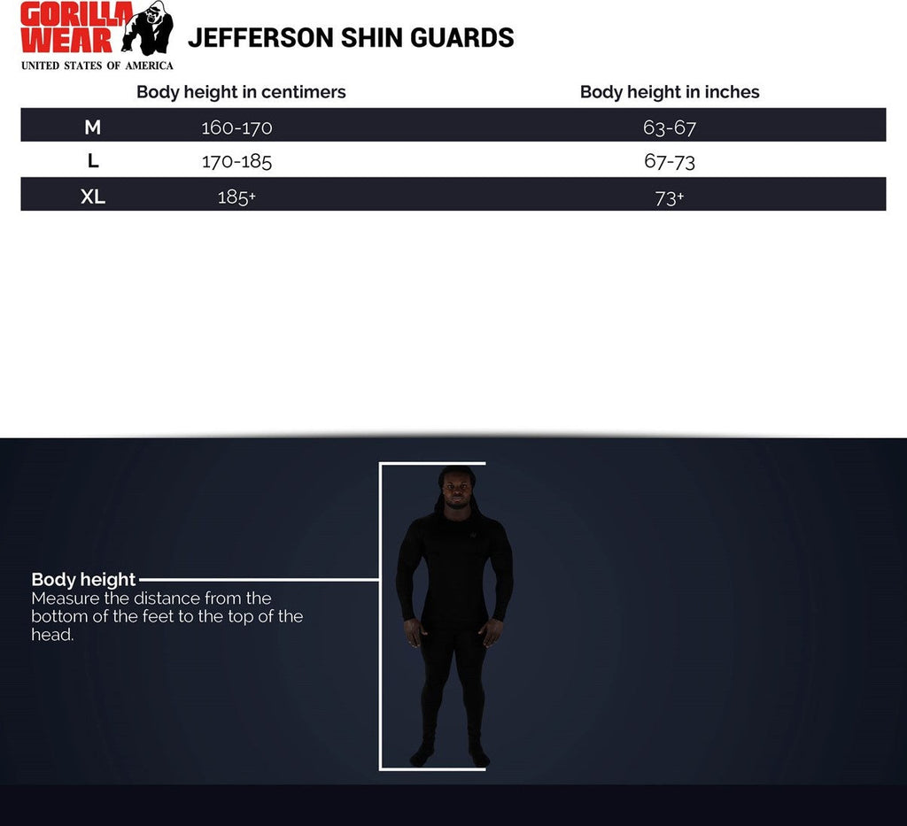 Gorilla Wear Jefferson Shin Guards - Noir