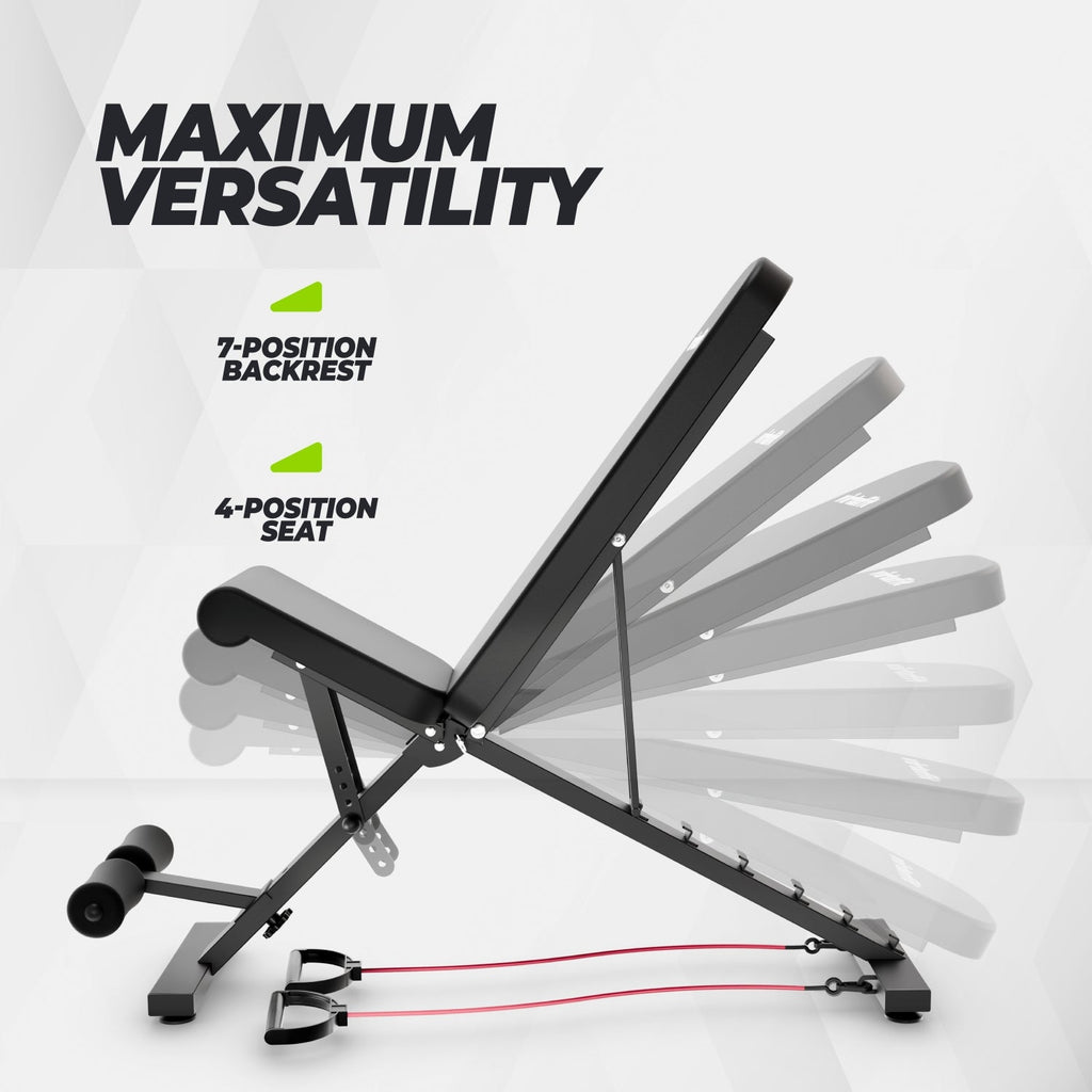 VirtuFit Banc de fitness pliable et réglable FB100 - Tweedekans