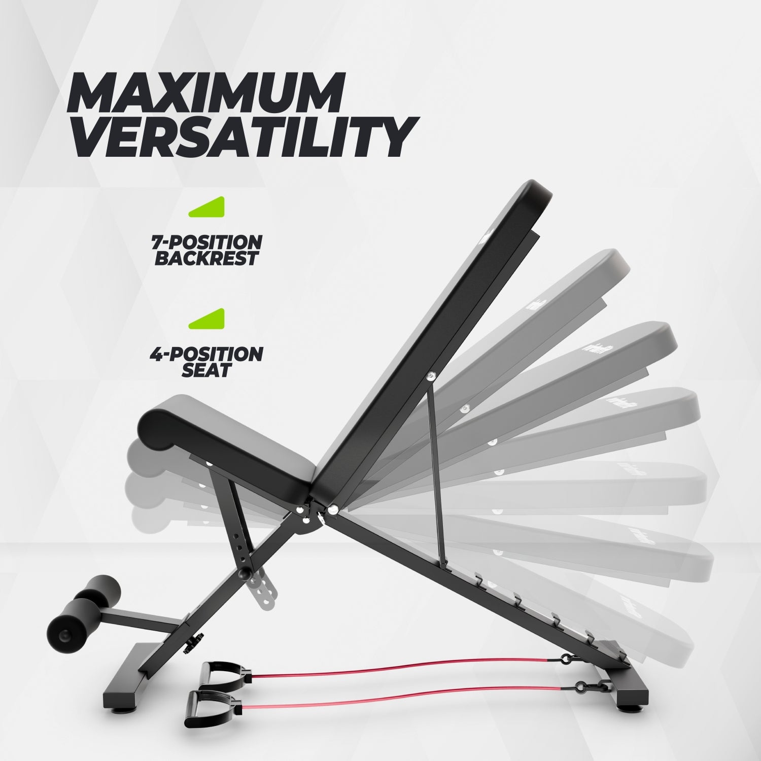 VirtuFit Banc de fitness pliable et réglable FB100 - Tweedekans