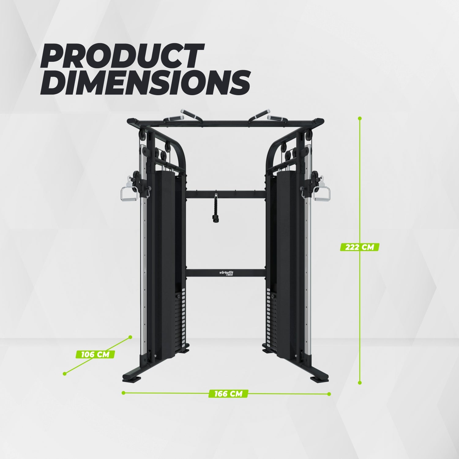 VirtuFit CC100 Cable Crossover - Dual Adjustable Pulley - Functional Trainer - Tweedekans