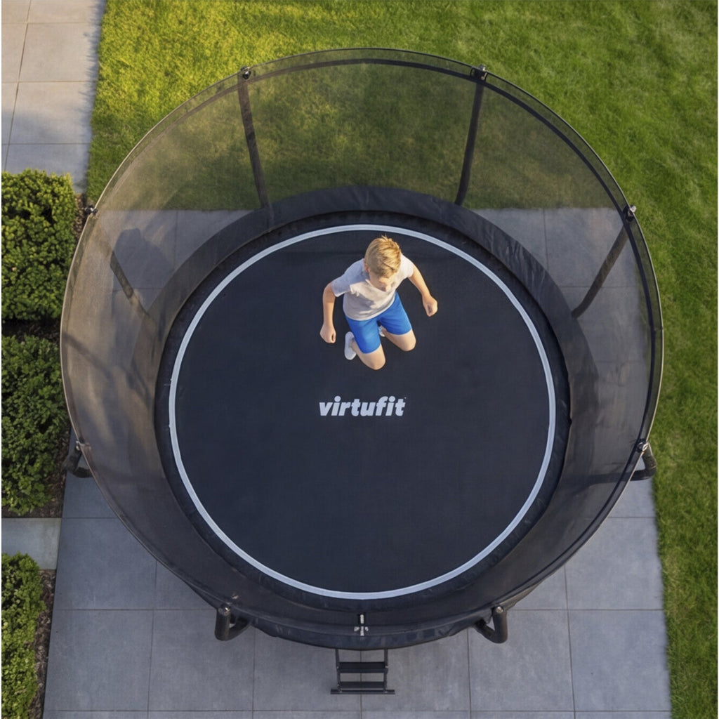 Trampoline VirtuFit Premium avec filet de sécurité - Noir - 366 cm - Tweedekans