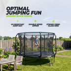 Trampoline VirtuFit Premium avec filet de sécurité - Noir - 366 cm - Tweedekans