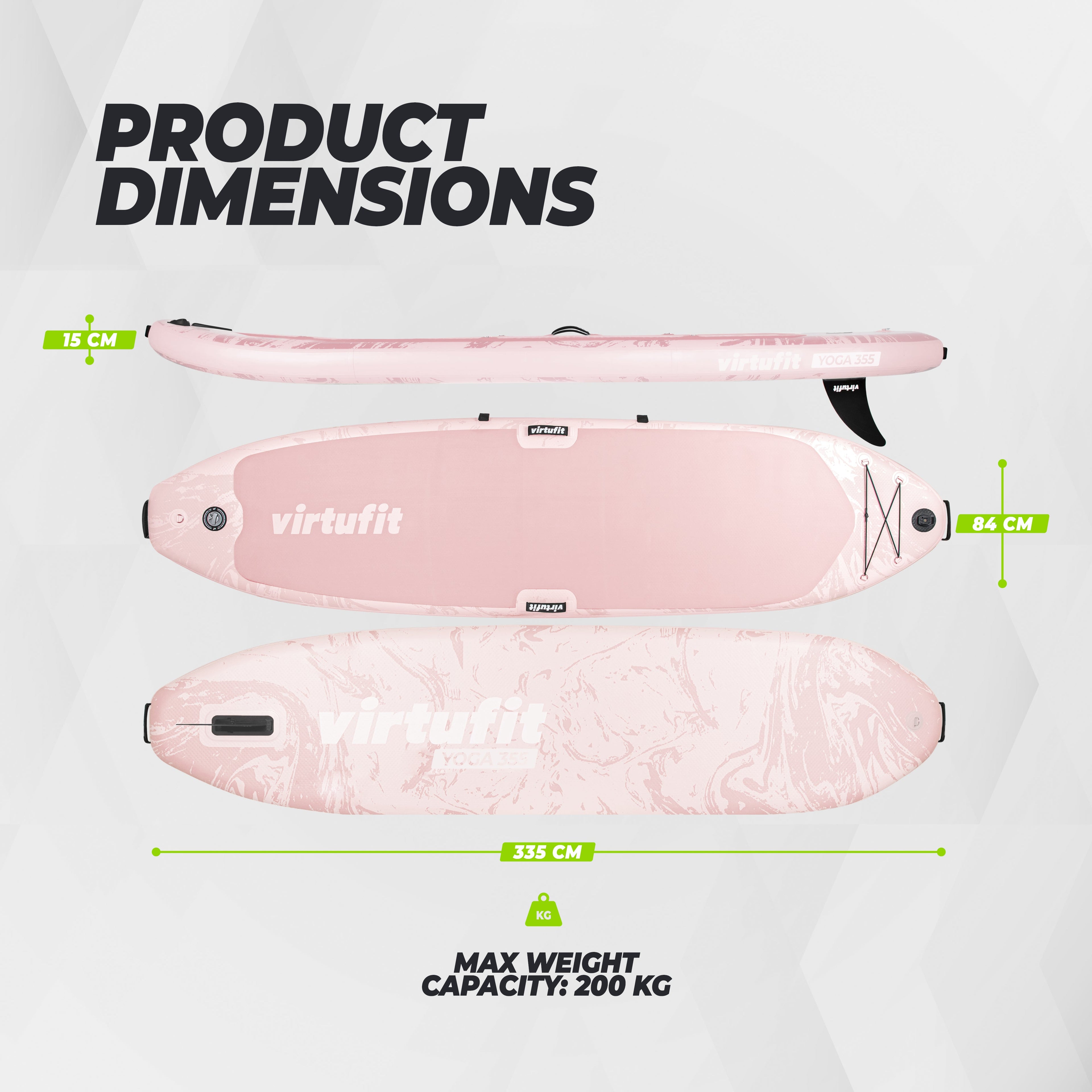 Virtufit Supboard Fitness - Yoga 335 - Sand Beige
