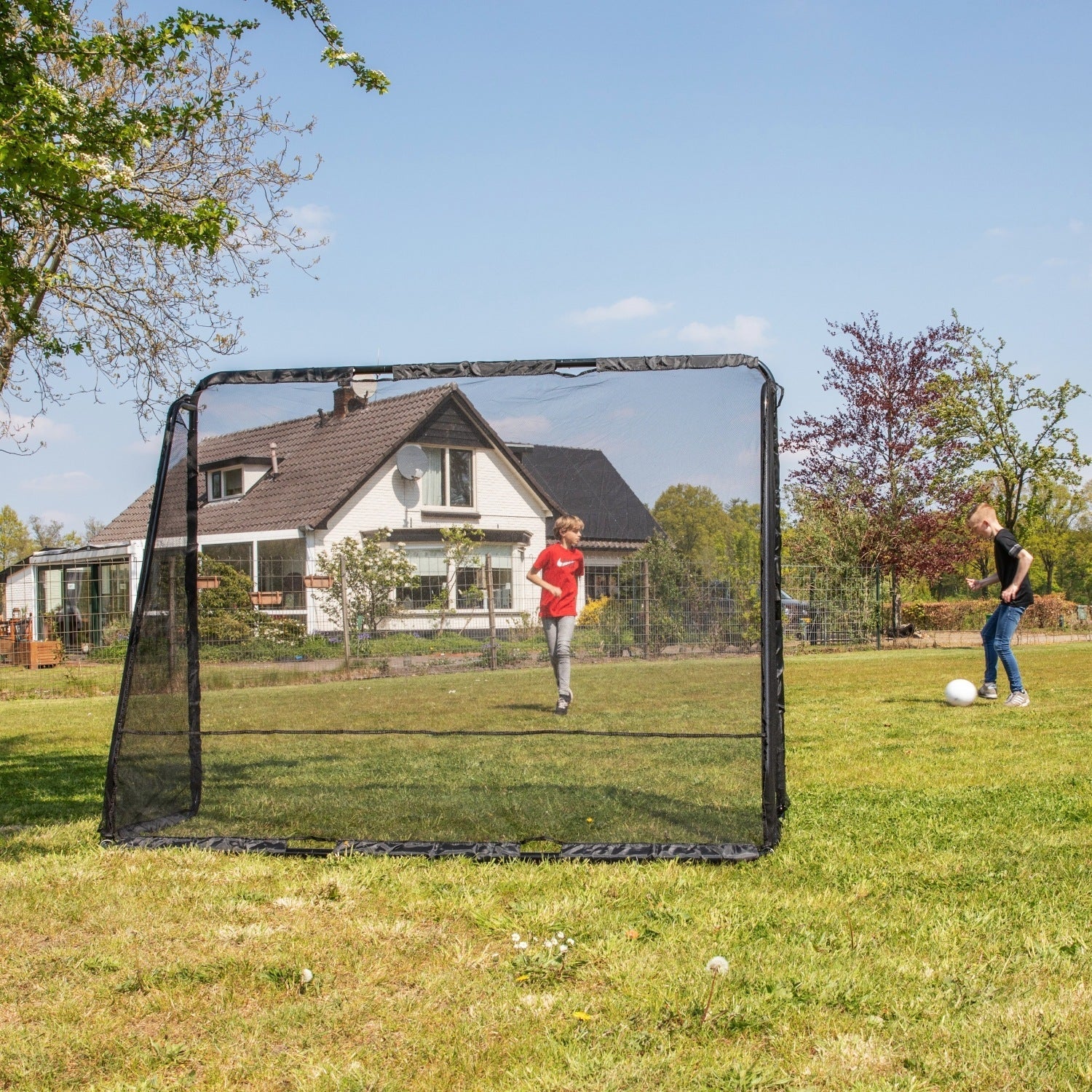 VirtuFit Voetbaldoel Pro met Doelwand - Voetbal Goal - 120 x 80 cm