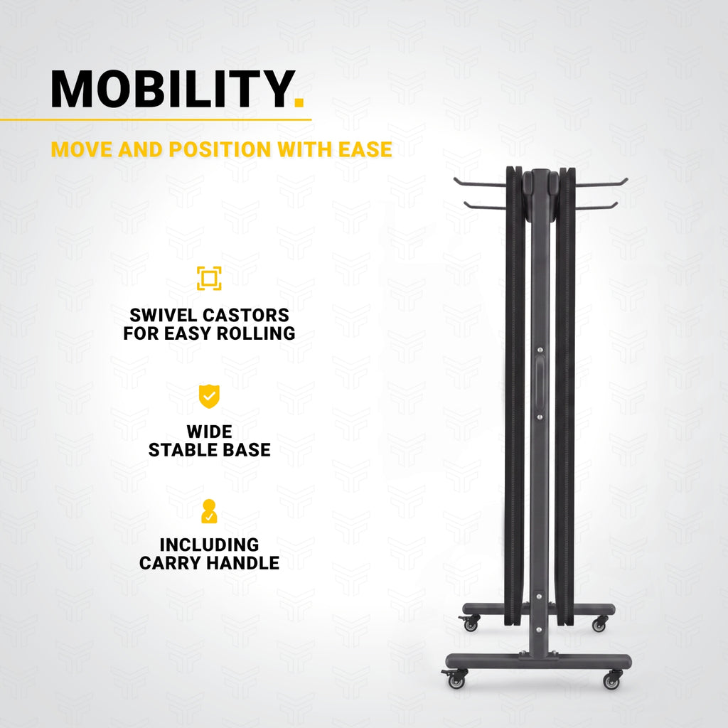 Étagère Flow Fitness pour tapis de fitness - Noir