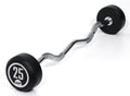 Muscle Power Barre d'haltère à boucle fixe en caoutchouc - 25 kg - Tweedekans