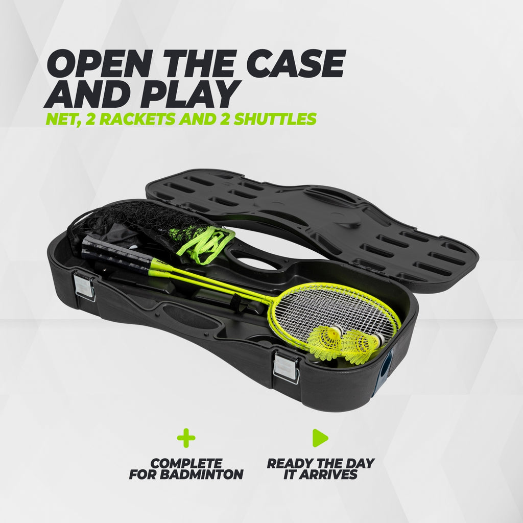 VirtuFit 2-en-1 Portable Badminton et Tennis Set - Comprend un étui et des raquettes